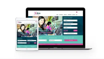 Brio Leisure website design and mobile