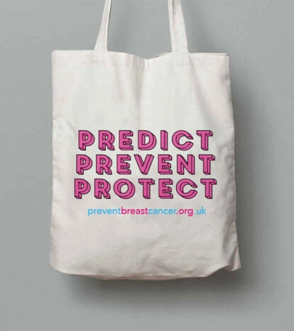 Branded bag design for Prevent breast cancer campaign