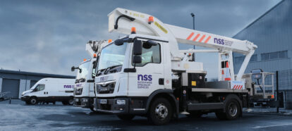 NSS branded vehicle livery featuring new brand identity