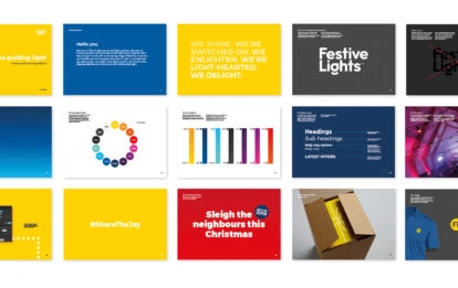 Brand guidelines document for manufacturing brand